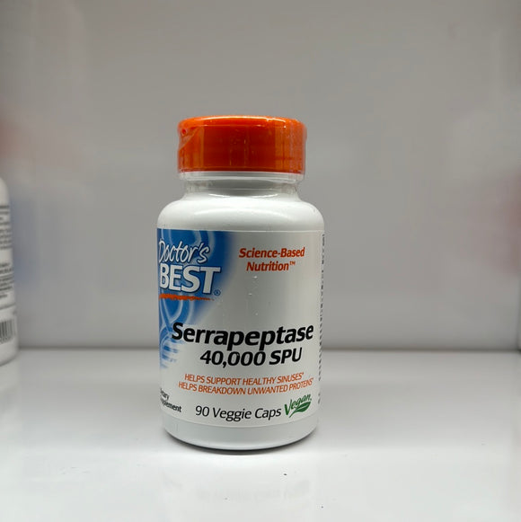 Doctor’s Best Serrapeptase, 40000 SPU, 90 veggie Capsules