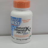 Doctor's Best Natural Vitamin K2 mk-7 with menaq7 100mcg 60 veggies