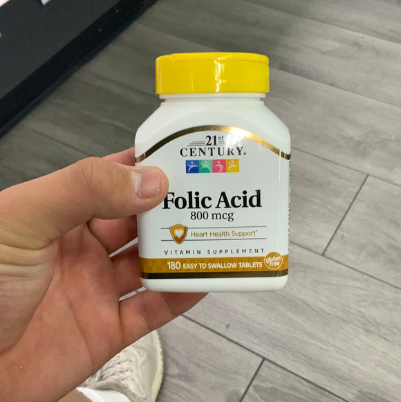 21st century folic acid, 800 mg, 180 easy to swallow tablets