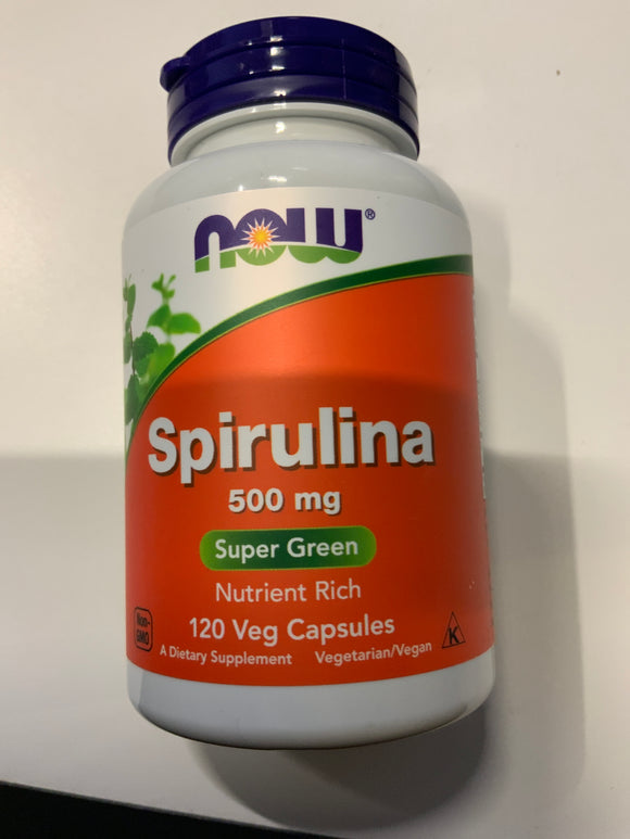 NOW Foods Spirulina 500mg 120 Veg Capsules