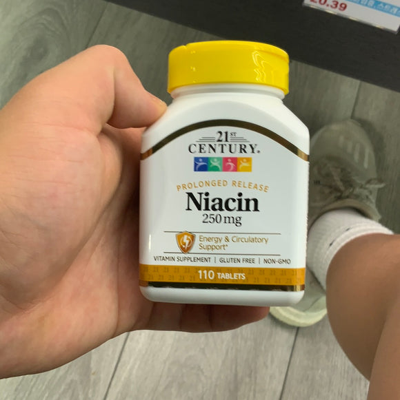 21st century niacin prolonged release,250 mg,110 tablets