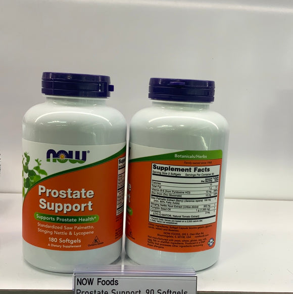 Now foods prostate support, 180 softgels