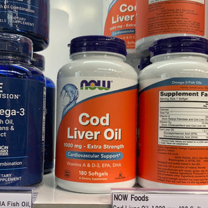 Now foods cod liver oil,1000 mg, 180 softgels