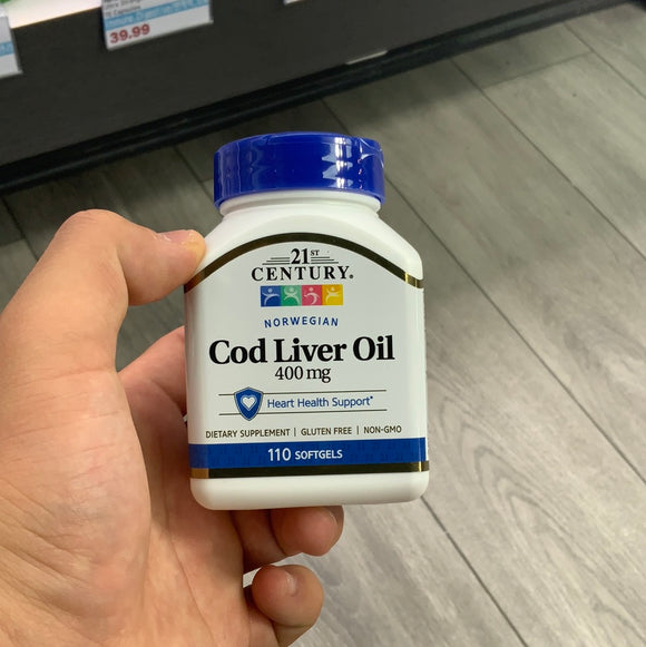 21st century Norwegian cod liver oil,400 mg,110 softgels