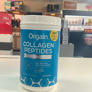 Orgain collegen prptides + probiotics,unflavored,1.6 lbs