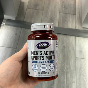 NOW Sports Men’s Active Sports Multi 90 Softgels Exp. 04/2026