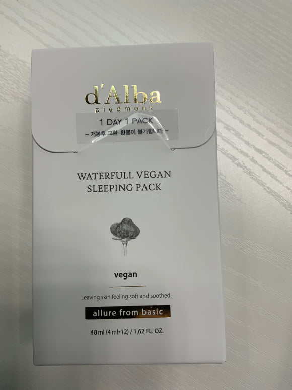 d’Alba Waterfull Vegan Sleeping Pack 12