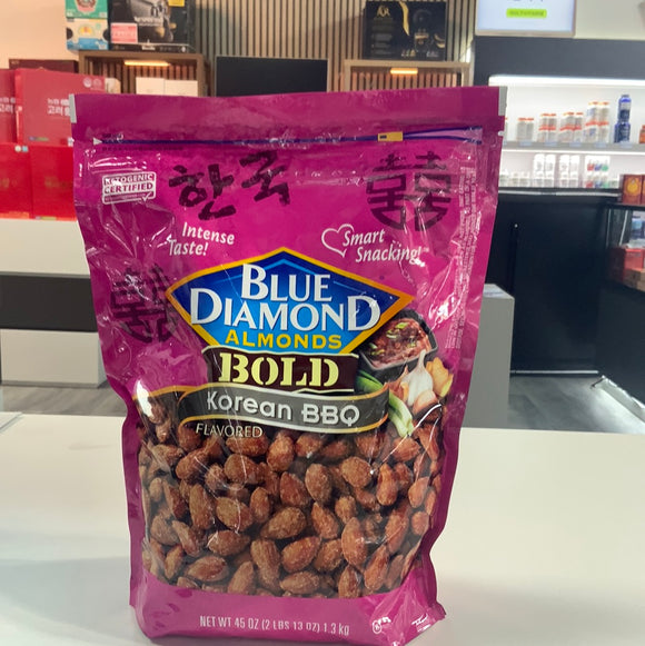 Blue diamond almonds bold, Korean bbq,45 oz