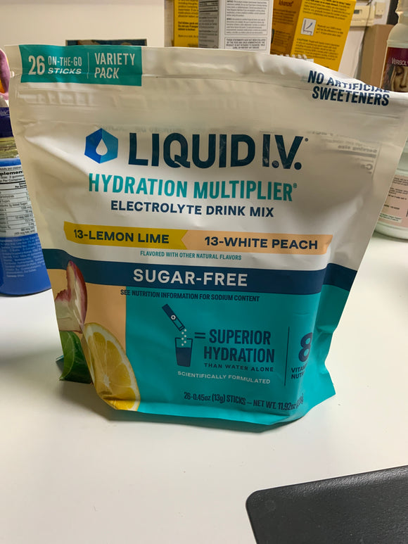 Liquid I.V. Hydration Multiplier lemon lime white peach