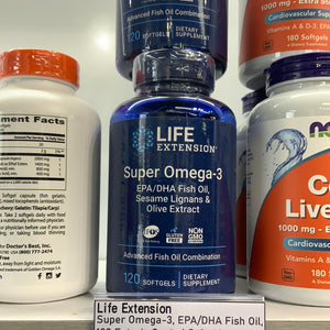 Life extension super omega 3 epa/dha fish oil, 120 enteric coated softgels