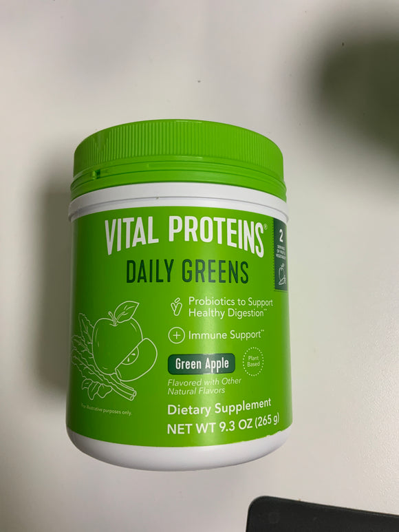 Vital Protein Daily Greens Green Apple 9.3oz Exp 06/16/2025