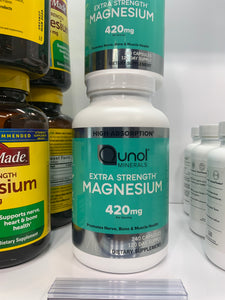 Qunol extra strength magnesium 420 mg,240 capsules