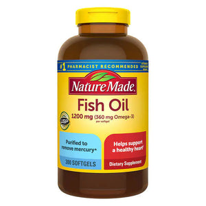 Natura made fish oil 1200mg 300 softgels 12/25