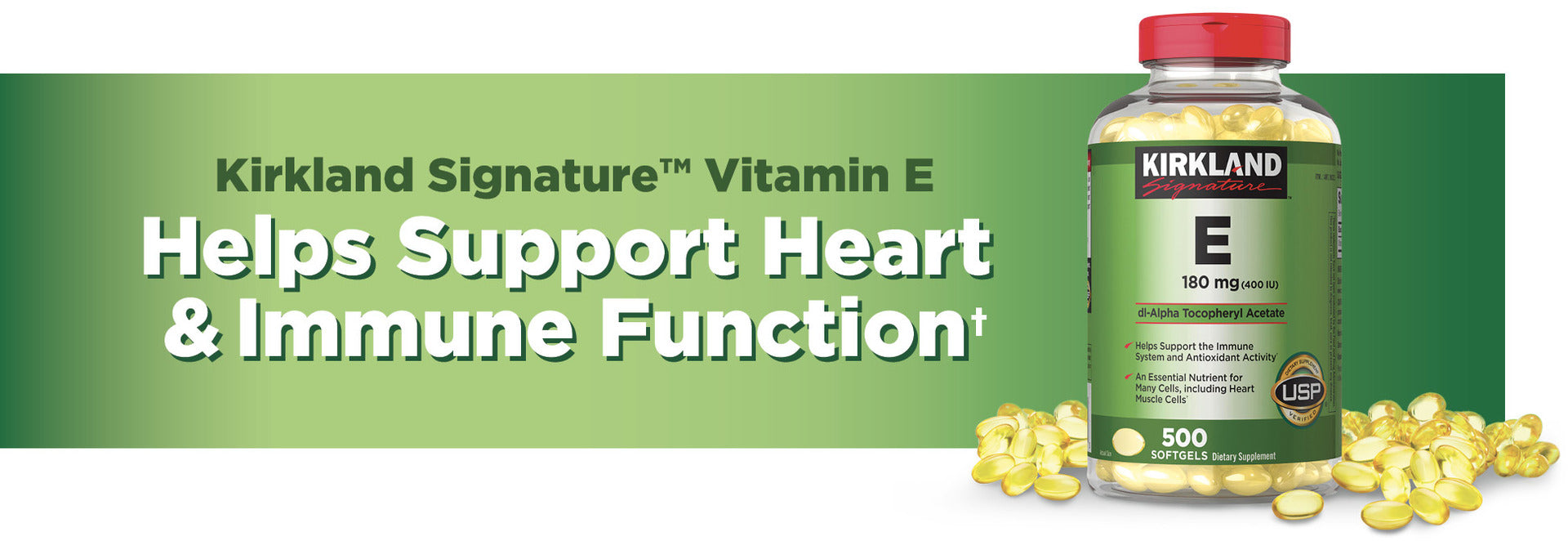 Kirkland Signature Vitamin E 180 mg., 500 Softgels