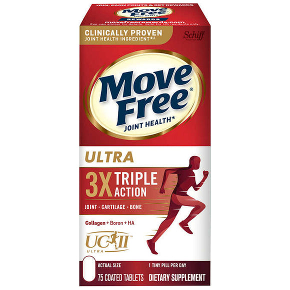 Schiff Move Free Ultra Triple Action Joint Supplement, 75 Tablets Exp.05/25